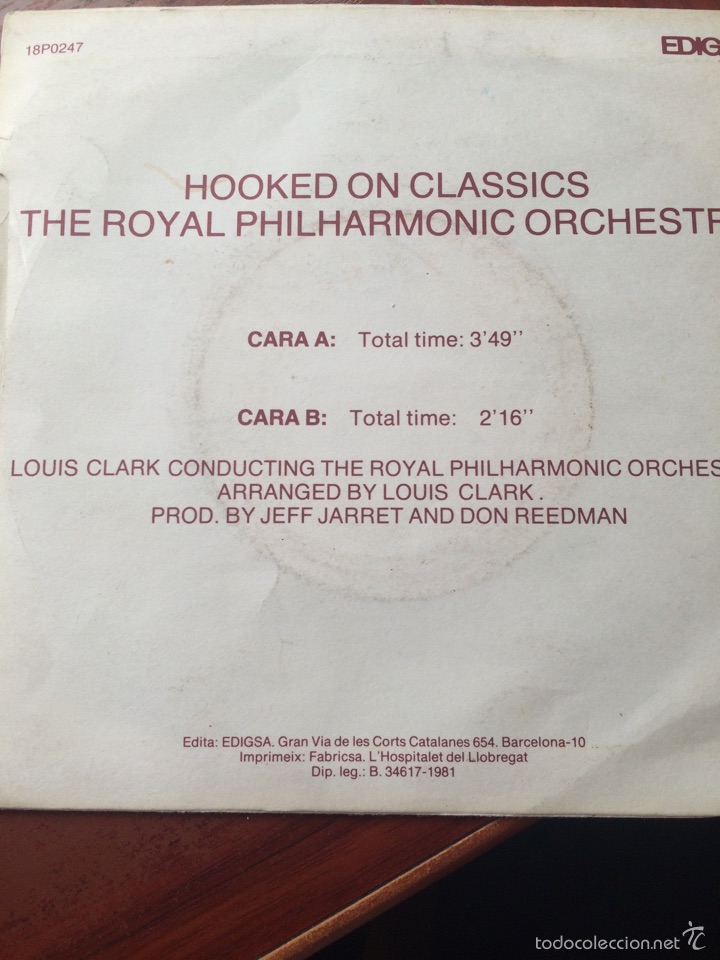 Discos de vinilo: LOUIS CLARK-HOOKED ON CLASSICS-PROMO NUEVO - Foto 2