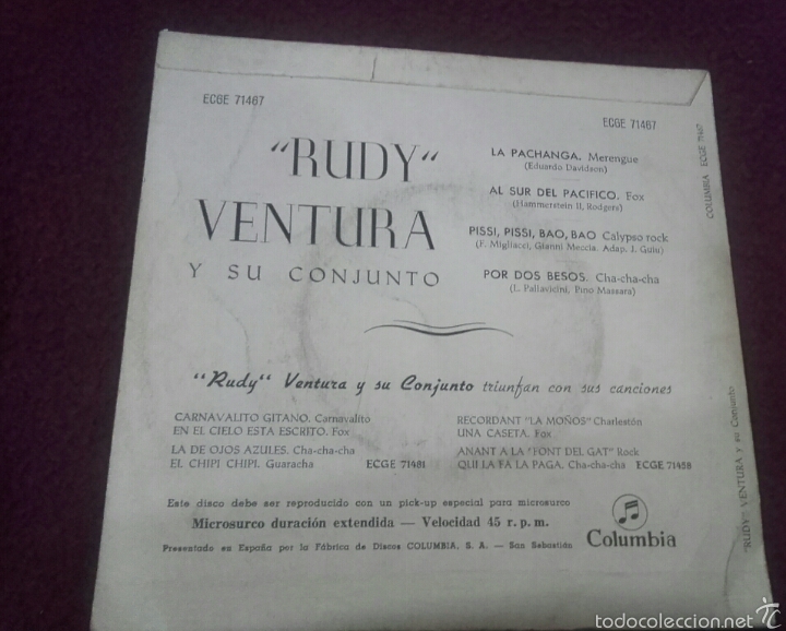 Discos de vinilo: Vinilo Rudy Ventura. - Foto 2