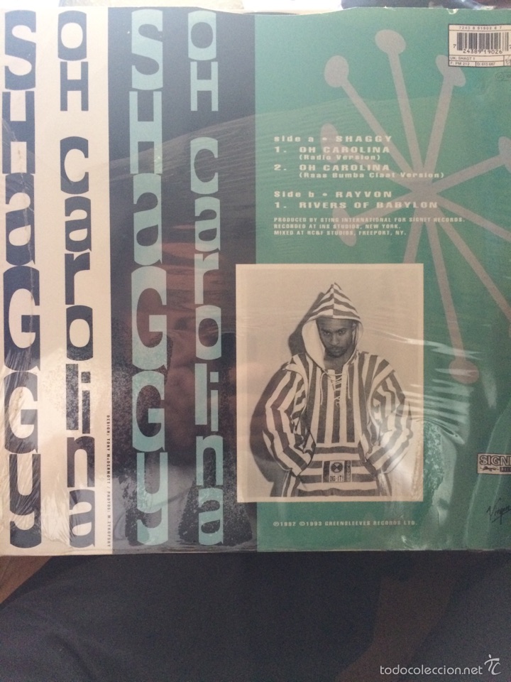 Discos de vinilo: SHAGGY-OH CAROLINA-1993 - Foto 2