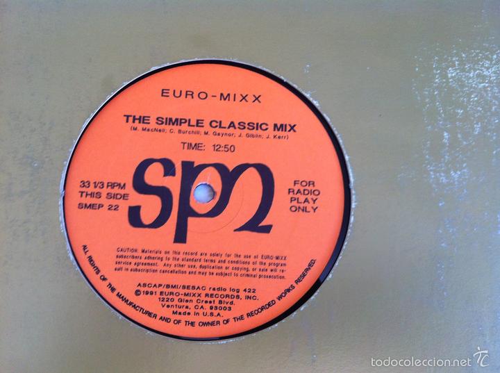 Discos de vinilo: 12 MAXI-EURO-MIX-SIMPLY MAGIC MIX - Foto 1