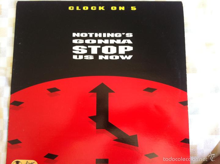 Discos de vinilo: 12 MAXI-CLOCK ON 5-NOTHINGS GONNA STOP US NOW - Foto 1