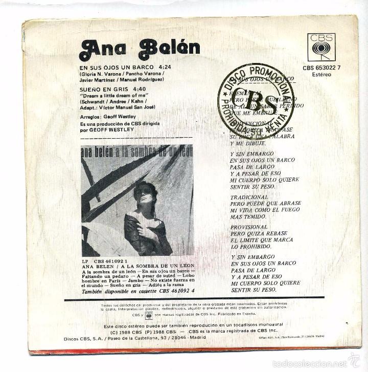 Discos de vinilo: ANA BELEN. SINGLE. - Foto 2