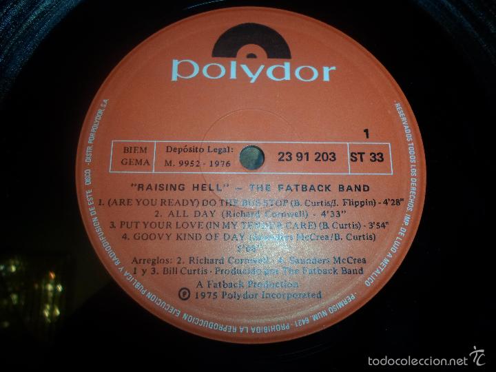 Discos de vinilo: THE FATBACK BAND - RAISING HELL - Foto 2
