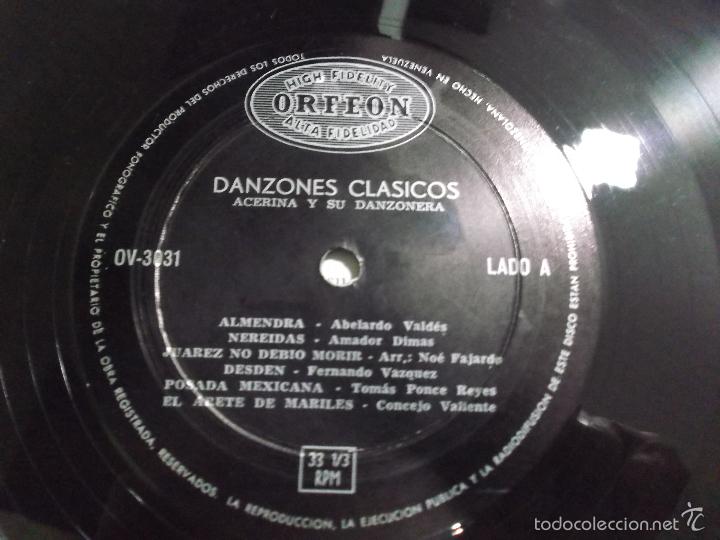 Discos de vinilo: ACERINA Y SU DANZONERA - ORFEON - Foto 4