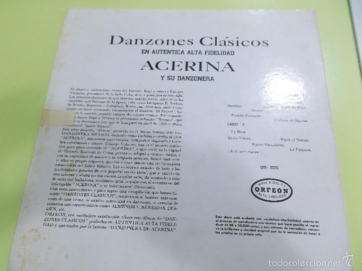 Discos de vinilo: ACERINA Y SU DANZONERA - ORFEON - Foto 6