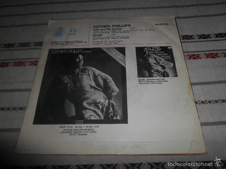 Discos de vinilo: ESTHER PHILLIPS FOR ALL WE KNOW - Foto 2