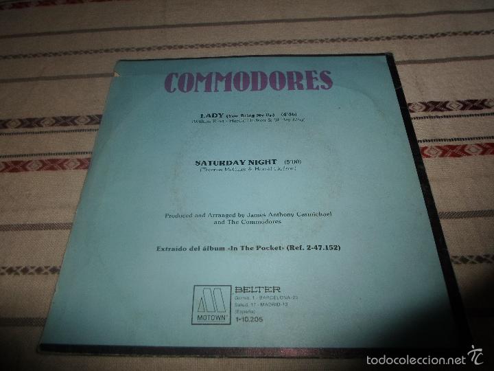 Discos de vinilo: COMMODORES LADY - Foto 2