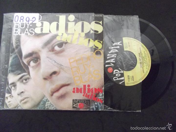 Discos de vinil: PEDRO RUY-BLAS-DISCO SINGLE-SG14-ADIOS,ADIOS-QUIEN TIRA...1972