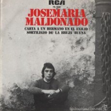 Discos de vinilo: JOSE MARIA MALDONADO CARTA A UN HERMANO EN EL EXILIO SINGLE 45 VINILO DE 1977