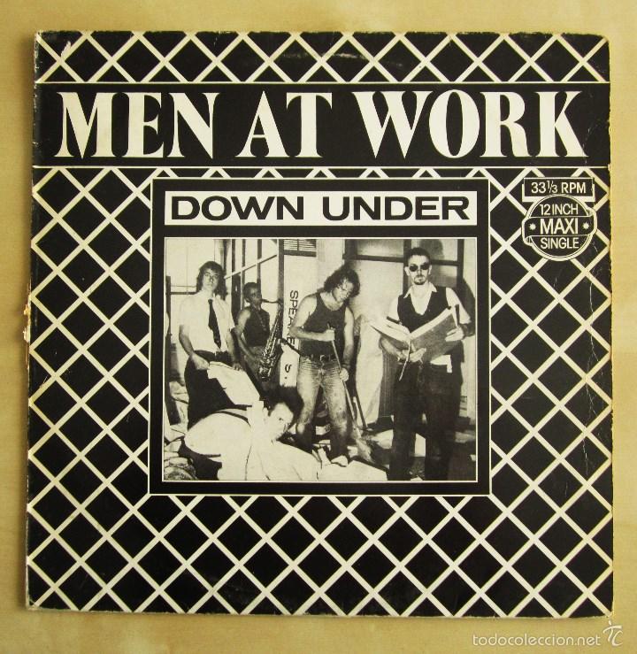 Discos de vinilo: MEN AT WORK - DOWN UNDER - MAXI VINILO ORIGINAL 1981 EDICION CBS AUSTRALIA - Foto 2