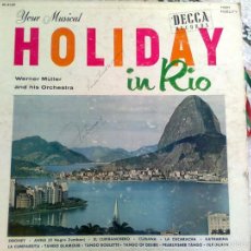 Discos de vinilo: WERNER MULLER - HOLIDAY IN RÍO (DECCA, 1955) - EDICIÓN USA ORIGINAL - ESCASO. Lote 57348110
