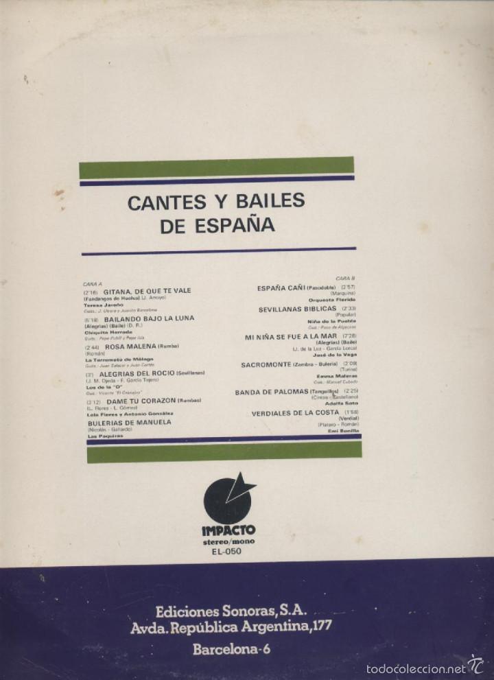 Discos de vinilo: CANTES Y BAILES DE ESPA&Ntilde;A - Foto 2