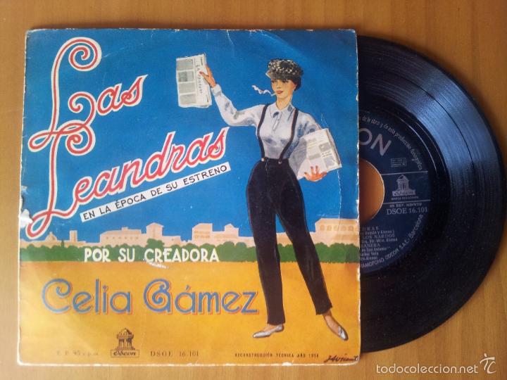 Discos de vinilo: single disco . las leandras , celia gamez . odeon 1958 - Foto 1