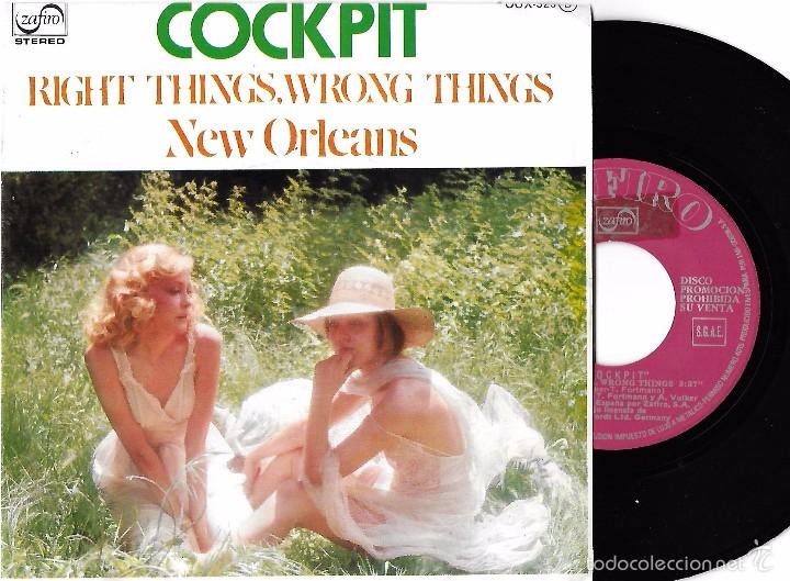 Discos de vinilo: COCKPIT: RIGHT THINGS, WRONG THINGS / NEW ORLEANS - Foto 1