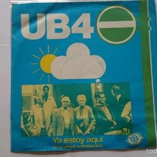 Discos de vinilo: UB40 (UB 40) - HERE I AM (YA ESTOY AQUI) / SILENT WITNESS (LIVE) (1982)