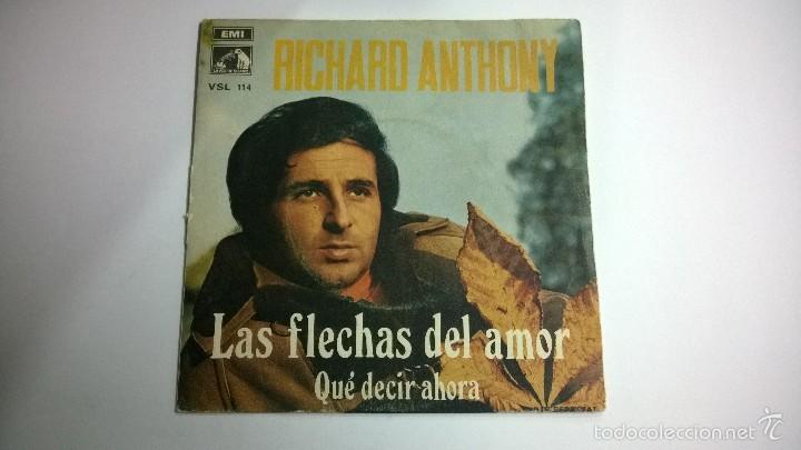 Discos de vinilo: Richard Anthony.Las flechas del amor.SINGLE.ESPA&Ntilde;A 1969.EMI. - Foto 1