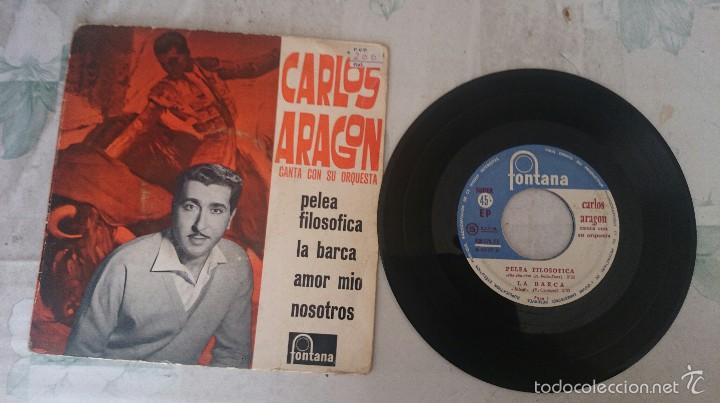 Disques de vinyle: Carlos Aragon y su orquesta: Pelea filos&oacute;fica +3 (Fontana. 1960. Ed. francesa)