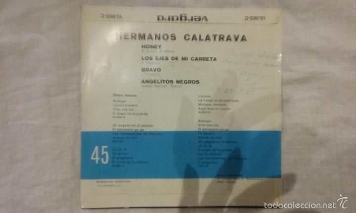 Discos de vinilo: DISCO SINGLE DE LOS HERMANOS CALATRAVA - Foto 2