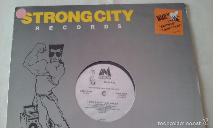 Discos de vinilo: Busy Bee - Express / I Dont Play - 1988 - Foto 1