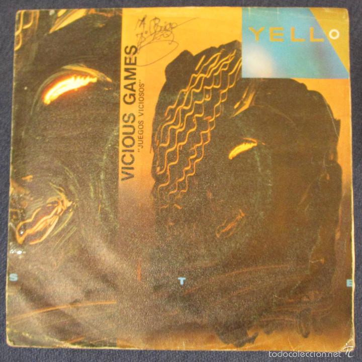 Discos de vinilo: SINGLE - YELLO - VICIOUS GAMES - BLUE NARBOU - Foto 1