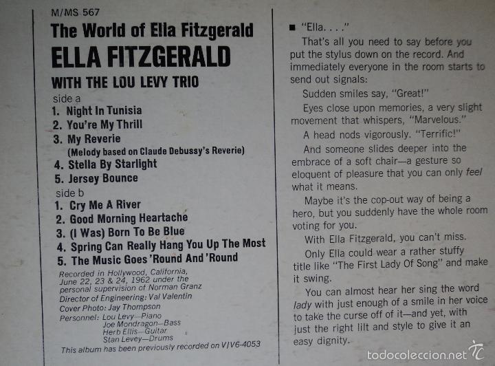 Discos de vinilo: Ella Fitzgerald - The world of - Edici&oacute;n de 1962 de USA - Foto 3