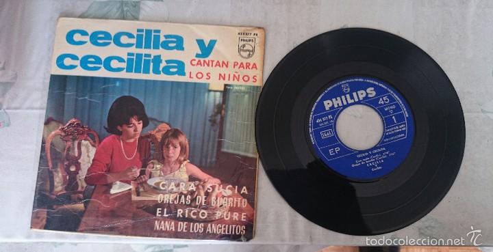Discos de vinilo: CECILIA Y CECILITA: Cara sucia+3 (Philips 1965) - Foto 1