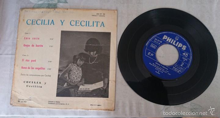 Discos de vinilo: CECILIA Y CECILITA: Cara sucia+3 (Philips 1965) - Foto 2