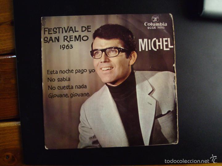 Discos de vinilo: single vinilo Michel San Remo 1963 - Foto 1