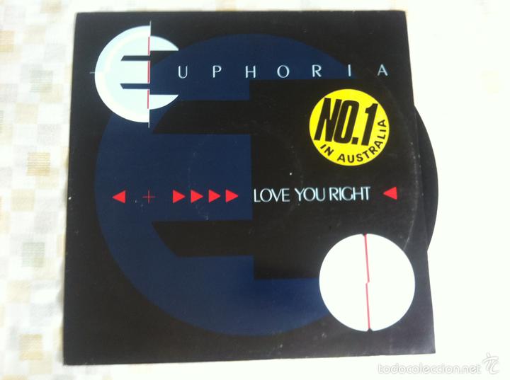 Discos de vinilo: 12 MAXI-EUPHORIA-LOVE YOU RIGHT - Foto 1
