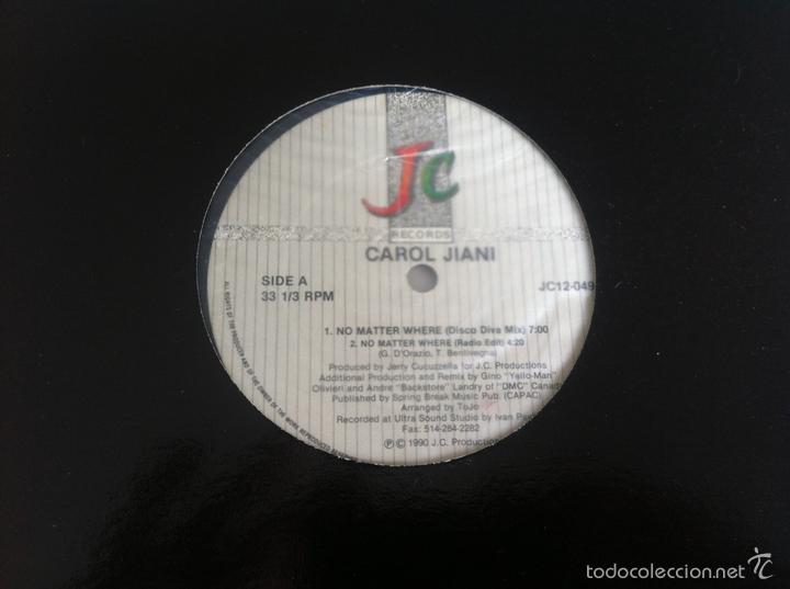 Discos de vinilo: 12 MAXI-CAROL JIANI-NO MATTER WHERE - Foto 1