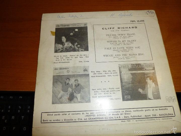 Discos de vinilo: single de cliff richar con 4 canciones, la voz de su amo - Foto 4