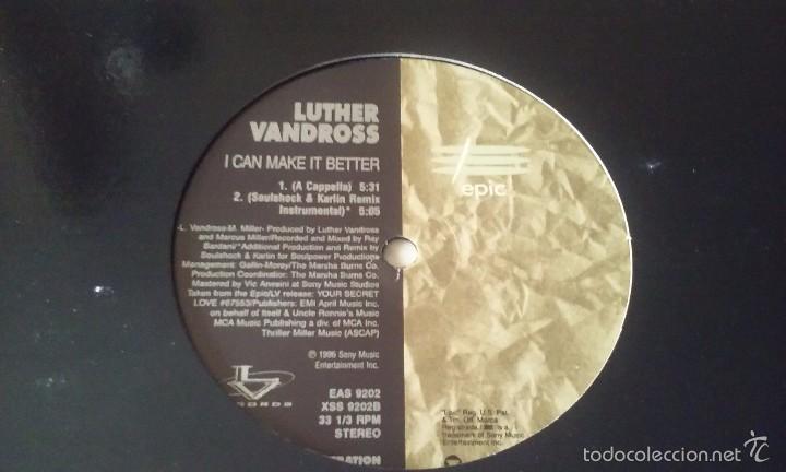 Discos de vinilo: Luther Vandross - I Can Make It Better - 1996 - Foto 1