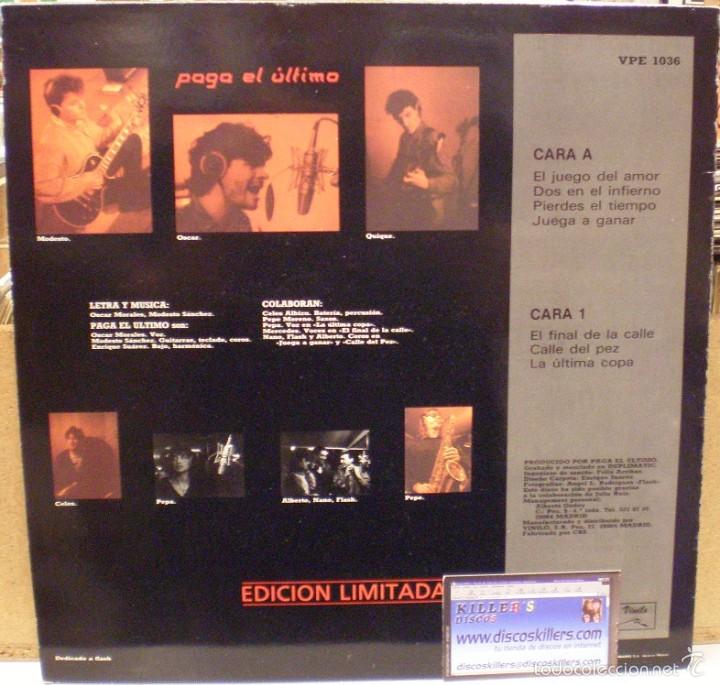 Discos de vinilo: Paga El &Uacute;ltimo - Al Final de la Calle - LP de 1987. Edici&oacute;n limitada. - Foto 2