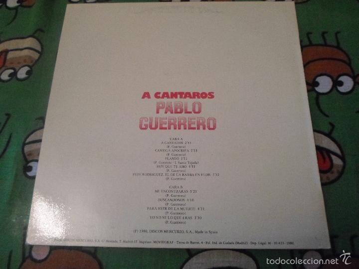 Discos de vinilo: PABLO GUERRERO - A CANTAROS - Foto 3
