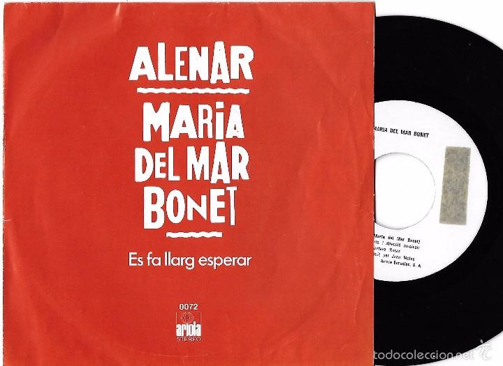 Discos de vinilo: MARIA DEL MAR BONET: ALENAR / ES FA LLARG ESPERAR - Foto 1