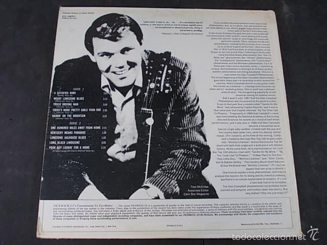 Discos de vinilo: GLEN CAMPBELL A satisfied mind - Foto 2