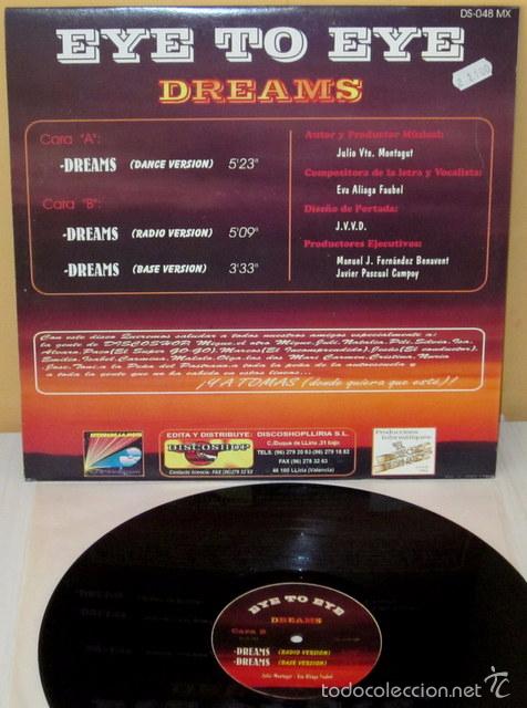 Discos de vinilo: EYE TO EYE - DREAMS DISCOSHOP - 1996 MAXI - Foto 2