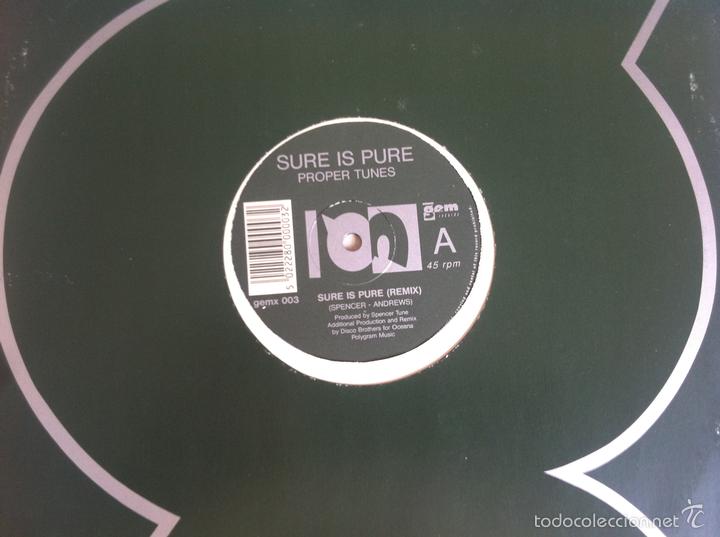 Discos de vinilo: 12 MAXI-PROPER TUNES-SURE IS PURE - Foto 1