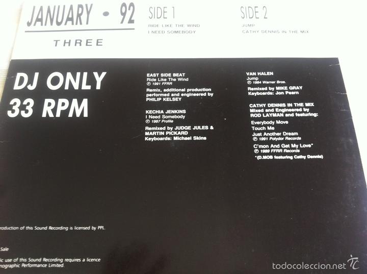 Discos de vinilo: LP DMC-JANUARY 92-THREE - Foto 2