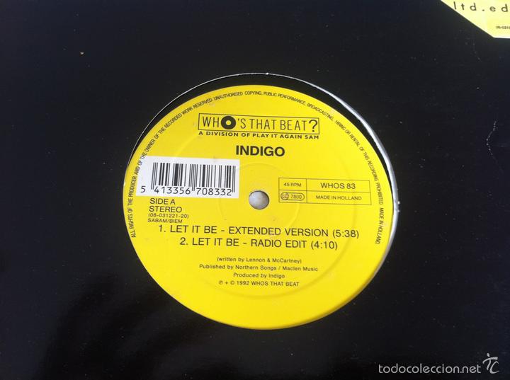 Discos de vinilo: 12 MAXI-INDIGO-LET IT BE - Foto 1