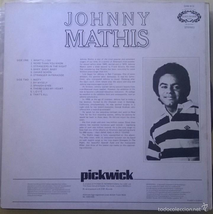 Discos de vinilo: Johnny Mathis, Misty, Hallmark Records-SHM 913, UK - Foto 2
