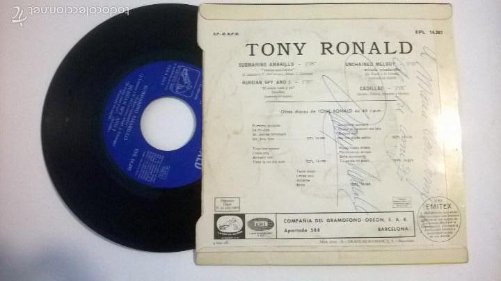 Discos de vinilo: TONY RONALD SUBMARINO AMARILLO EP - Foto 2