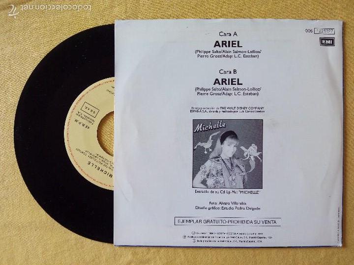 Discos de vinilo: MICHELLE, ARIEL (EMI 1991) SINGLE PROMOCIONAL ESPAÑA - DISNEY - LA SIRENITA - Foto 2 - 57708660
