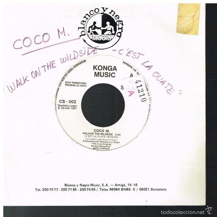 Discos de vinilo: COCO M. - WALKON THE WILDSIDE / A LATE NIGHT - SINGLE 1987 - PROMO - Foto 1