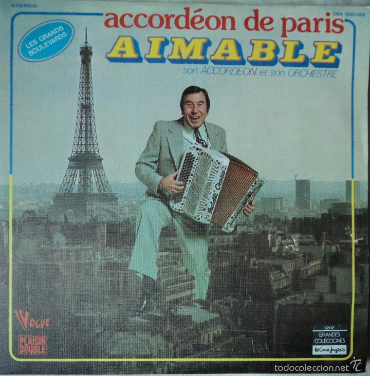 Discos de vinilo: Aimable - Acorde&oacute;n de Paris - Edici&oacute;n de 1978 de Espa&ntilde;a - Doble - Foto 1
