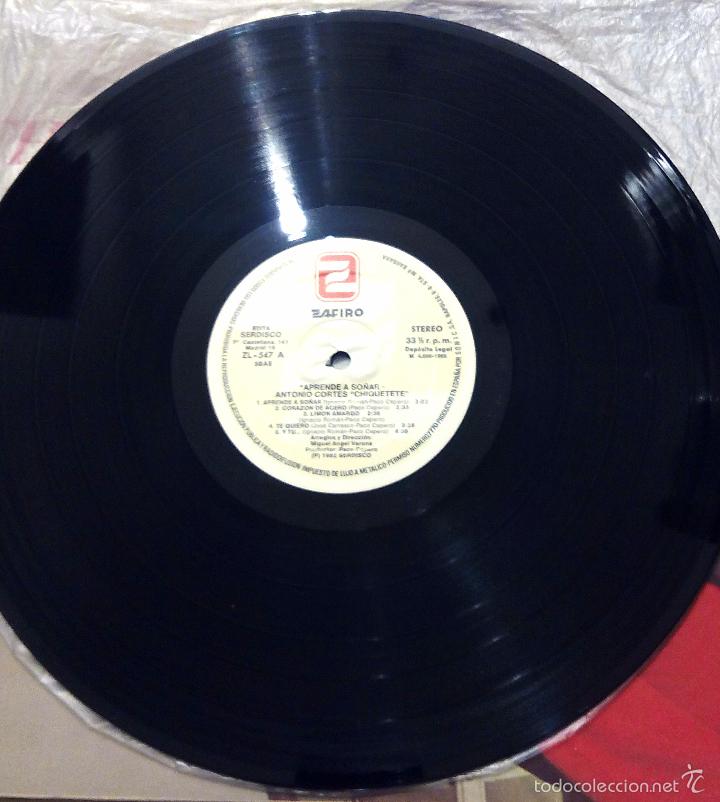 Discos de vinilo: LP CHIQUETETE - APRENDE A SO&Ntilde;AR - ZAFIRO 1982. - Foto 4