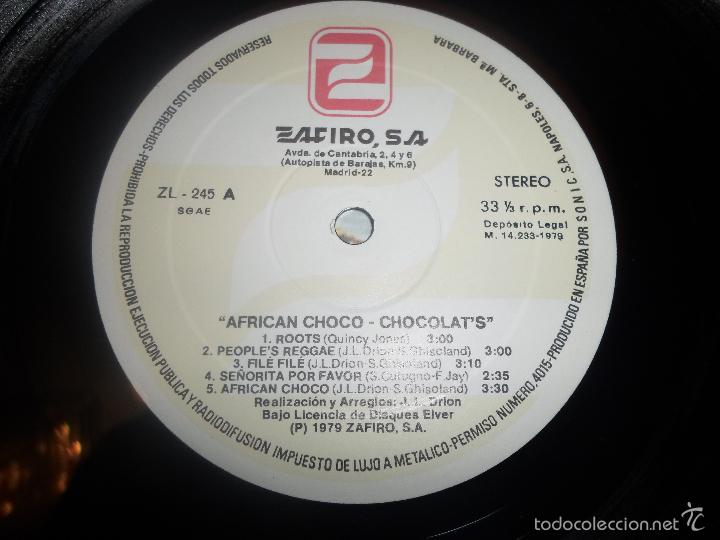 Discos de vinilo: CHOCOLATS  AFRICAN CHOCO - Foto 2