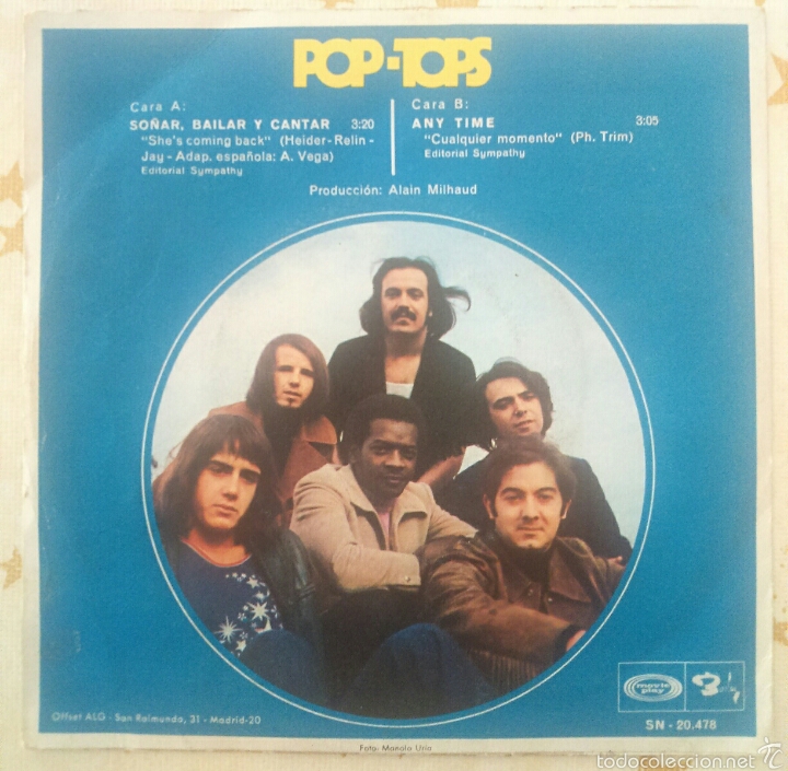 Discos de vinilo: POP TOPS SO?AR BAILAR Y CANTAR 1970 - Foto 2
