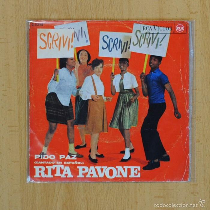 Discos de vinilo: RITA PAVONE - PIDO PAZ / ESCRIBE - SINGLE - Foto 1