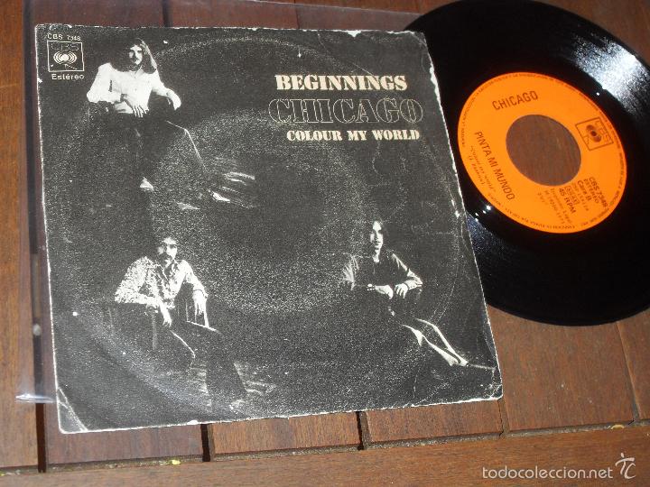 Discos de vinilo: CHICAGO SINGLE  Beginnings MADE IN SPAIN 1971 - Foto 1